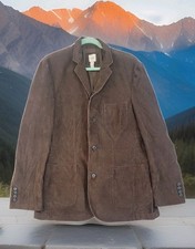 LAND'S END CANVAS 1963 Corduroy Casual Blazer SZ LG 42x30 Brown