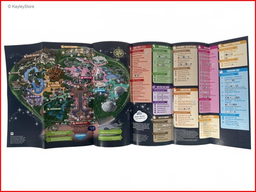 Rare Vintage Disneyland Halloween Guide Map Mickey Pumpkin Original Mint 2pc '24 - Picture 4 of 10