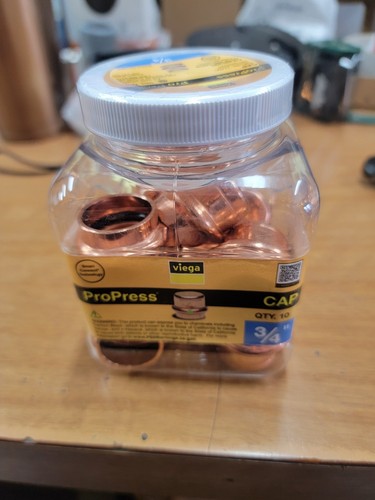Viega ProPress 77450, 3/4" Press Copper Cap (10-Pack). SW