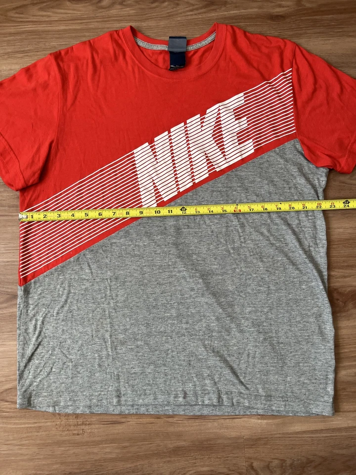Camiseta Nike Vintage Años 80 Azul Etiqueta Logo Jordan Gris Naranja XXL Foto 4 de 4