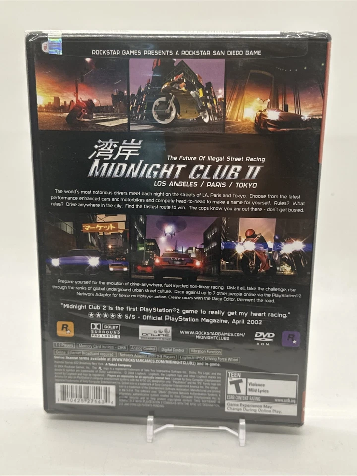 Midnight Club II (Playstation 2 PS2) NEW SEALED  Greatest Hits READ! - Image 3 of 4