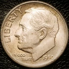 1950 S Roosevelt Dime - Choice AU - 10C
