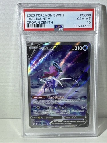 Suicune V GG38/GG70 PSA 10 GEM MINT Pokemon Crown Zenith