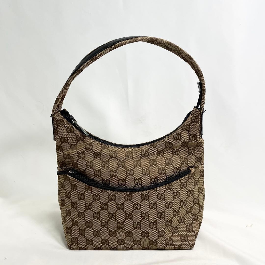 Authentic Gucci GG Pattern One Shoulder Canvas Br… - image 2
