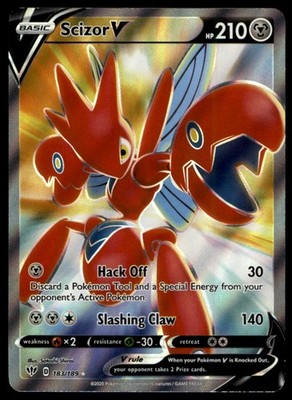2020 Sword & Shield - Darkness Ablaze Scizor V Basic/Rare Ultra #183