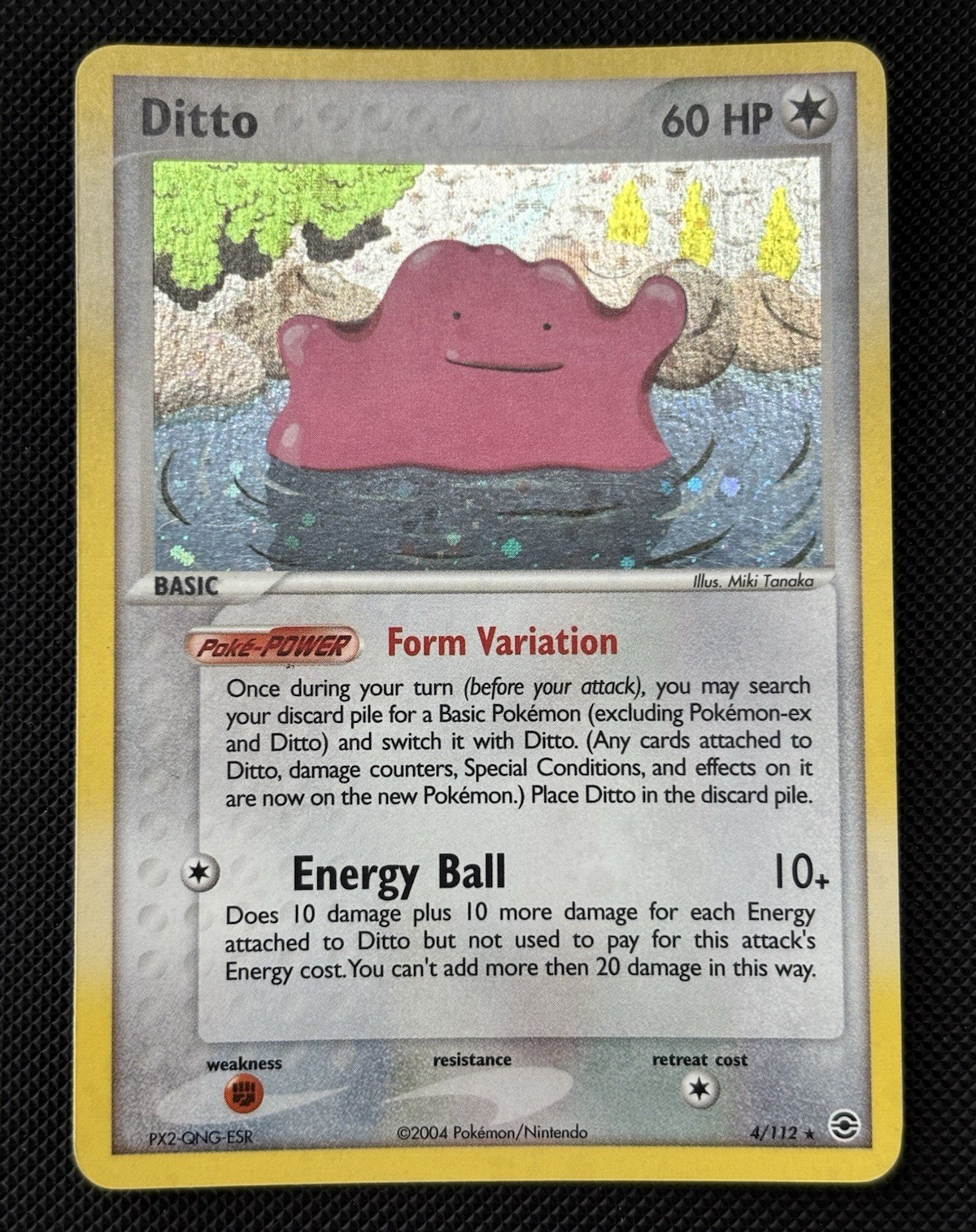 Pokemon TCG FireRed & LeafGreen 2004 Ditto 4/112 Holo Rare (LP)