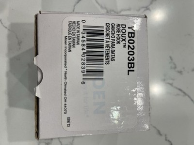 Moen YB0203BL Doux Robe Hook, Matte Black