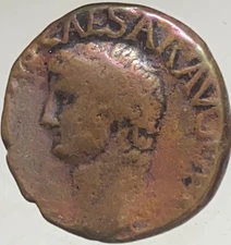 Roman Emperor Claudius Large Ancient Coin 41AD-50AD Minerva with Shield Genuine