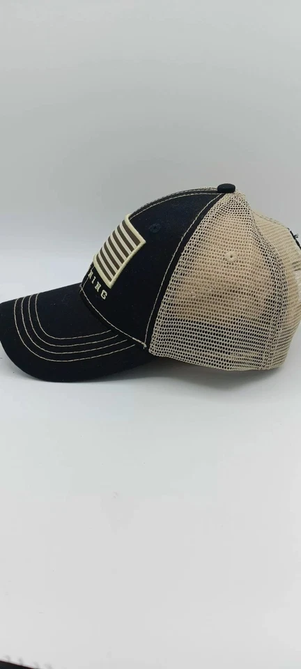 NUEVO BROWNING PATRIOT MALLA ESPALDA SNAPBACK SOMBRERO GORRA DE BOLA LOGOTIPO BUCKMARK NEGRO BRONCEADO Foto 2 de 4