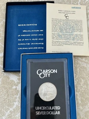 1884 CC GSA MORGAN SILVER DOLLAR UNCIRCULATED w BOX & COA  #112