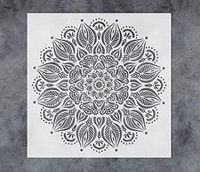 Stencil Prosperity Mandala - Reusable Mylar, DIY Crafts - StencilAir