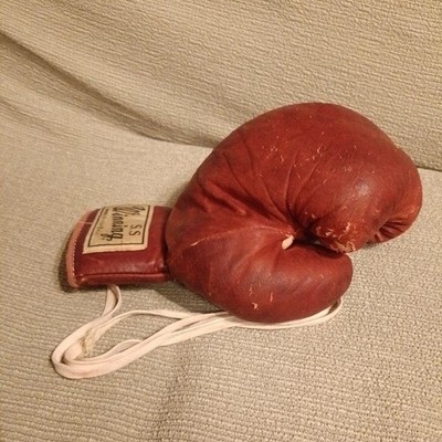 Winning boxing gloves 8oz Old Logo Vintage Model FP-700P Red Used