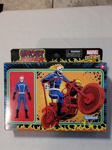 Marvel Legends RETRO GHOST RIDER 3.75" KENNER Action Figure with Motorcycle