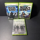 Rock Band Bundle 1,2, and Beatles - Xbox 360 - Complete w/ Manual