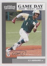 2019 Panini Contenders Draft Picks Game Day Ticket CJ Abrams #7 9h3