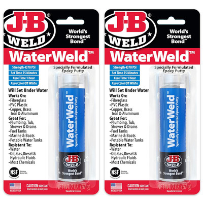 Waterweld, 1 Hour Cure, Epoxy Putty Stick - 2 Pack, Off-White (8277-2)