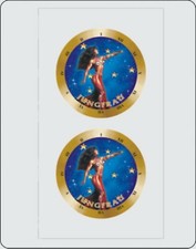 Aufkleber Sternkreiszeichen Jungfrau Dimension 2er-Set je Ø 40 mm  Sticker