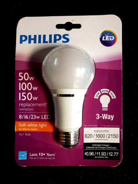 Philips 3 Way Led 50w 100w 150w Soft, Can You Use A Regular Led Bulb In 3 Way Lamp