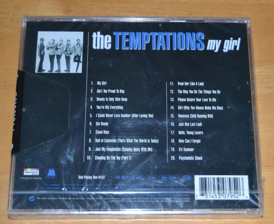 The Temptations - My Girl - Sealed 1997 UK Motown/Spectrum Label 20 Track CD - Image 2 of 3