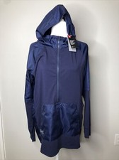 NWT Under Armour Women's UA 1/2 Zip Cross Town Anorak Blue Size Medium M 60