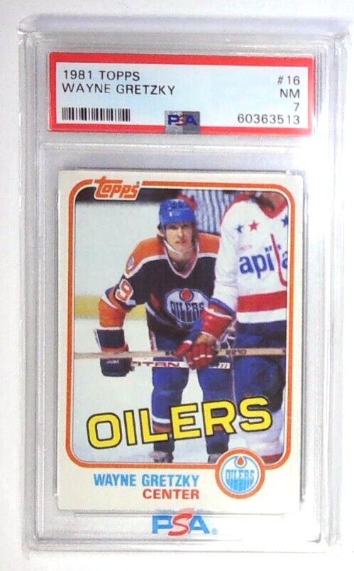 Wayne Gretzky PSA 7 Near Mint 1981 Topps #16 card Edmonton Oilers HOF