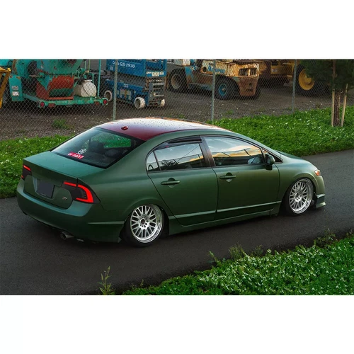 Red Tube LED Brake Tail Lights Sequential Turn Signal For 06-11 Civic Sedan 4-DR - Picture 4 of 22