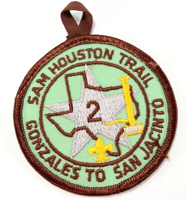 Vtg Sam Houston Trail #2 Gonzales San Jacinto Boy Scouts America BSA Camp Patch