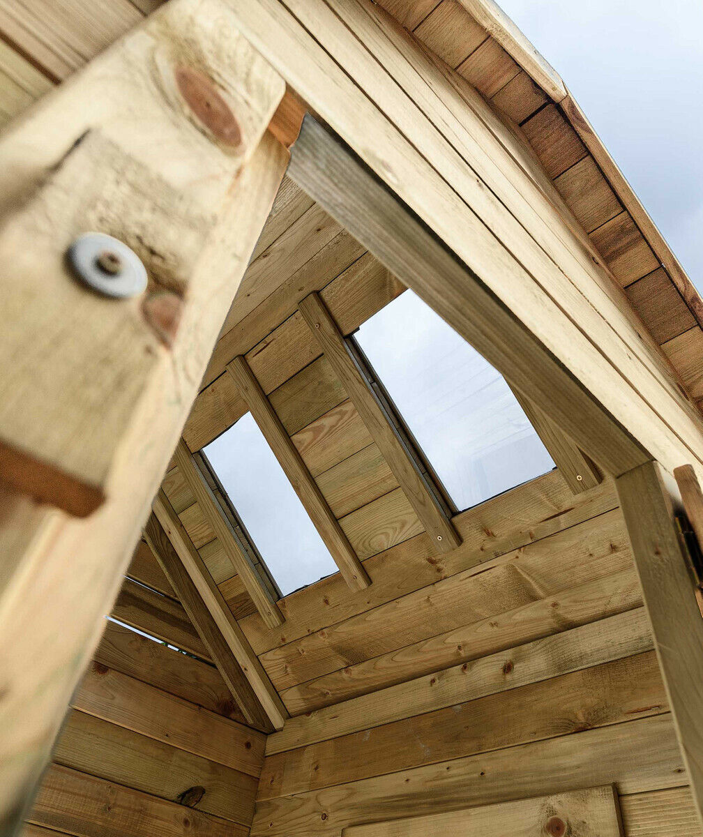 Holzhaus Spielhaus Gartenhaus Kinderspielhaus mit Dachfenster