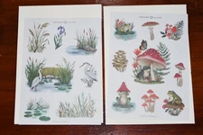 Archer & Olive Lot 2 Sticker Sheets Spring:  Mushroom Monarch and Gentle Breeze