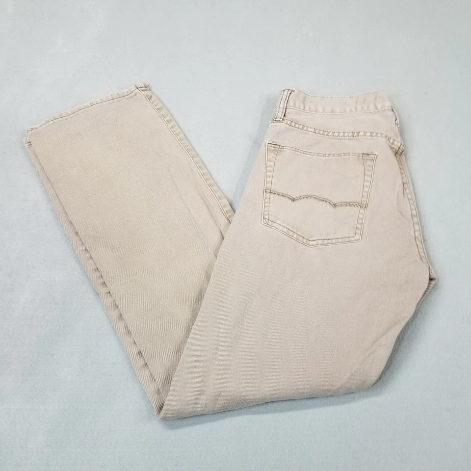 American Eagle Jeans Mens Size 29X32 Beige Faded Cotton Original Straight - Image 3 of 4