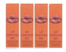 Revolution Lip Contour Kit, Ultra Matte Lipstick, Color - lover (Pack of 4)