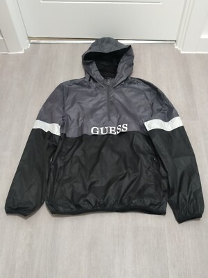 GUESS Los Angeles Men's Grey/Black/White Quarter Zipper