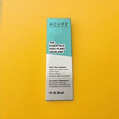 Acure The Essentials 100% Plant Squalane Skin Serum 1 fl oz Vegan Paraben Free