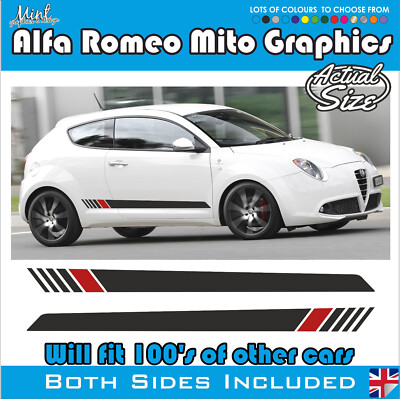 Alfa Romeo Mito Seitenstreifen Aufkleber Sticker Auto Grafik GTA GT 001