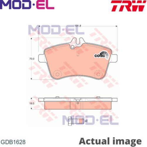 BRAKE PAD SET DISC BRAKE FOR MERCEDES-BENZ A-CLASS/MONOCAB B-CLASS 2.0L 4cyl - Picture 1 of 8