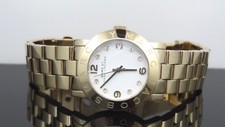 Marc by Marc Jacobs MBM3056 Amy White Dial Gold Tone Women's Watch $200