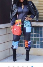 Patchwork Jumpsuit(2X)