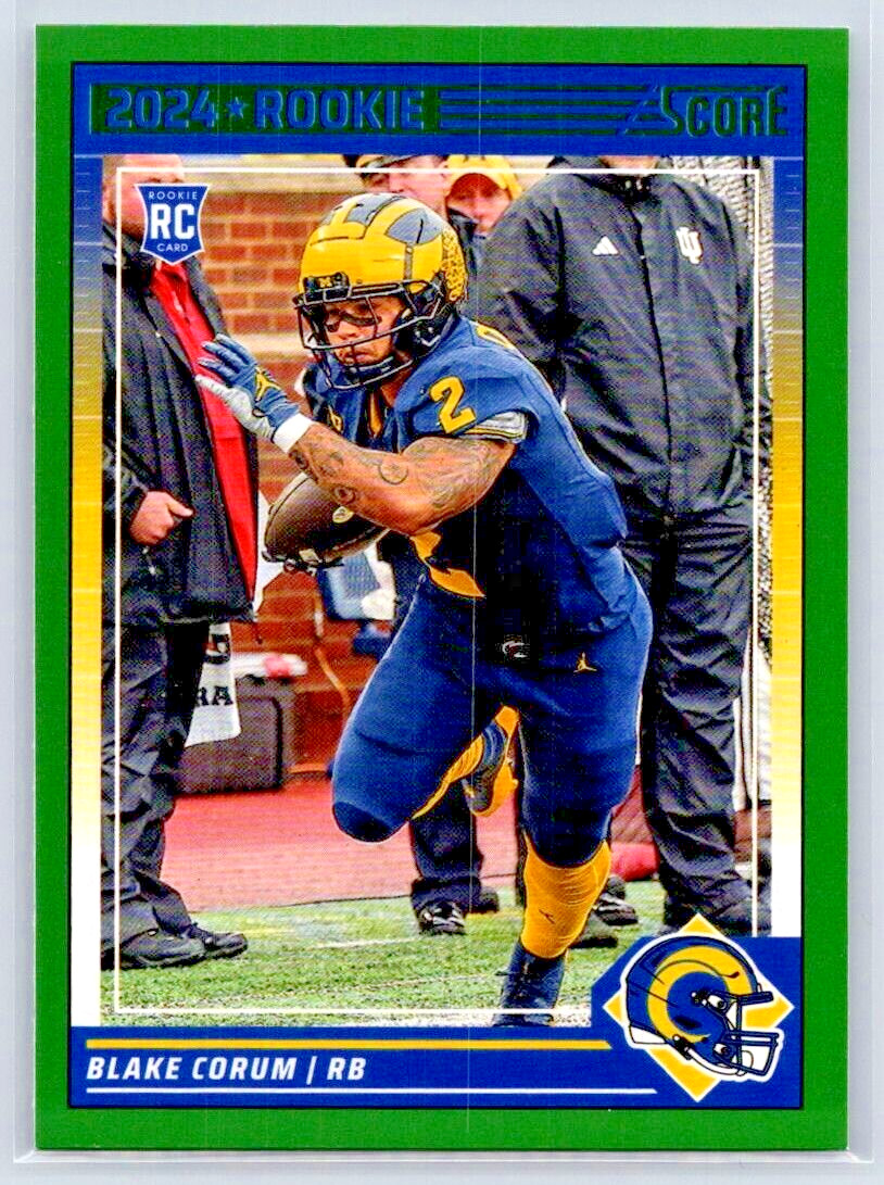 2024 Score Football - Blake Corum - GREEN - Los Angeles Rams - RC - #389