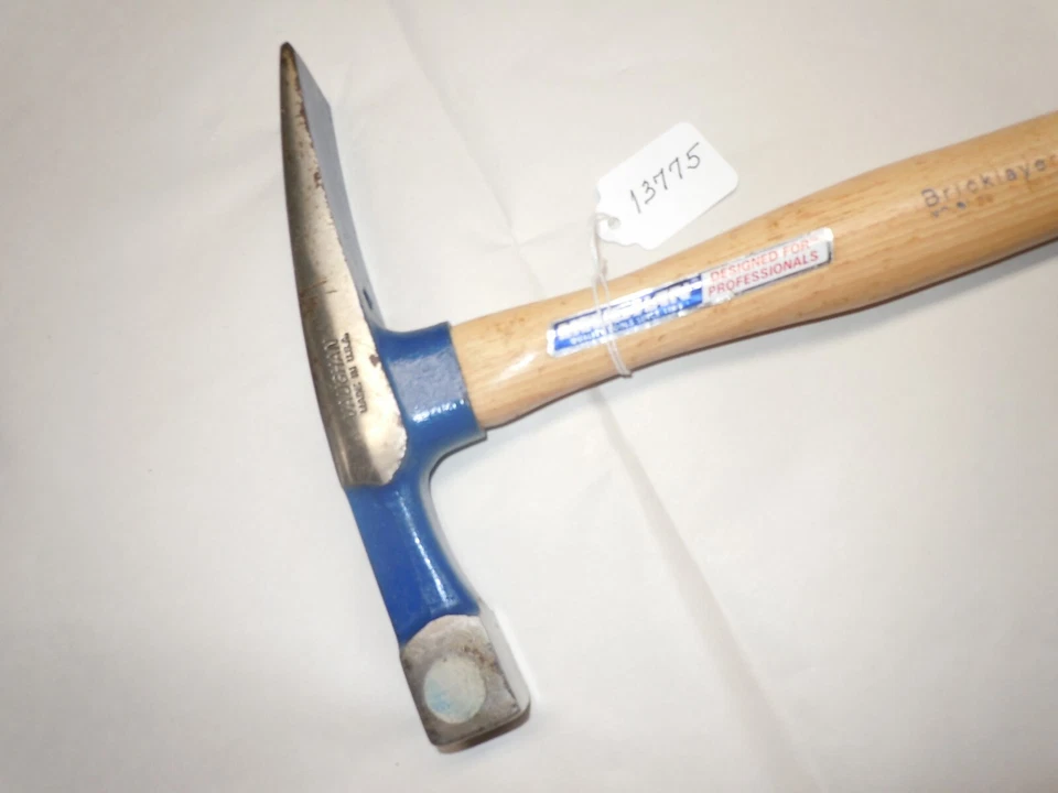 VAUGHAN vintage nº Martelo BL24 alvenaria pedra tijolo pedreiro 24 oz com cabo de nogueira - Imagem 3 de 4