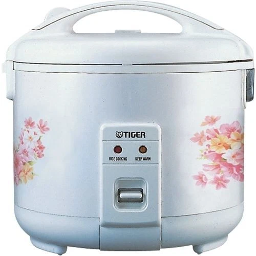 Tiger JNP-0550-FL 3-Cup (Uncooked) Rice Cooker and Warmer, Floral White