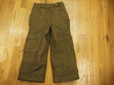 Obermeyer I-Grow Hem Ski Snowboard Pants Kids Sz 6 Brown Tweed