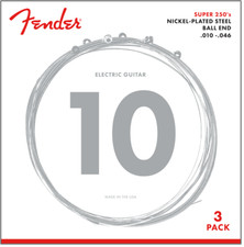 3-PACK Fender Super 250R NPS Electric Guitar Strings Set - REGULAR 10-46 GUAGE