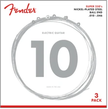 3-PACK Fender Super 250R NPS Electric Guitar Strings Set - REGULAR 10-46 GUAGE
