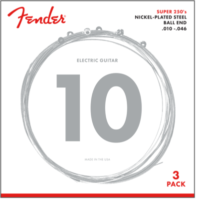 #ad 3 PACK Fender Super 250R NPS Electric Guitar Strings Set REGULAR 10 46 GUAGE $14.44