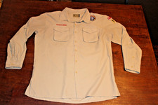 Boy Scouts of America BSA Men's Shirt Tan XL Vented Poly Microfiber Long Sleeve