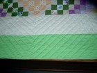 Vintage Amish Hand Made King/Queen Trip Around the World Quilt 114 W x 109 L — photo 9