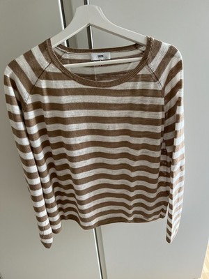 Verkaufe schönen neuen Leinenpullover von CINQUE in beige/weiß, L