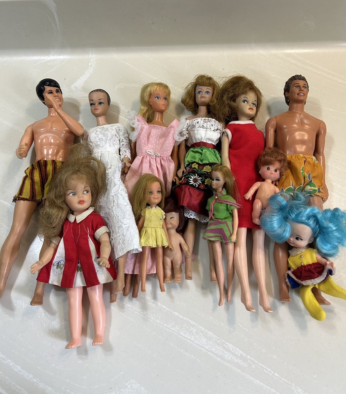 Vintage Lot 60s / 70s MOD dolls Barbie Dawn Ken Tresst Midge Fashion Queen more