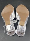 Torrid Heels Women 7.5 Transparent Wedge Mule Silver Open Toe Holiday Party NWT — photo 9