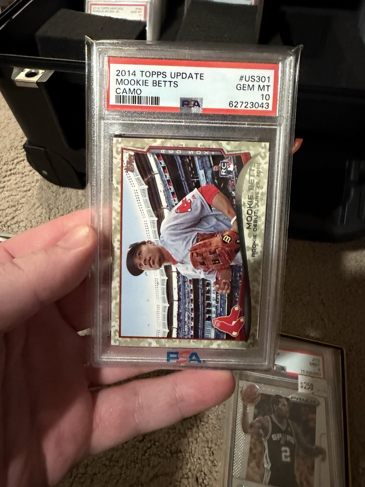 2014 Topps Update Camo #US301 Mookie Betts Rookie Card PSA 10 GEM MINT #/99